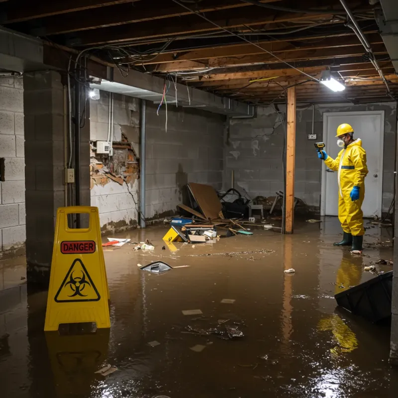 Flooded Basement Electrical Hazard in Mount Holly, VT Property